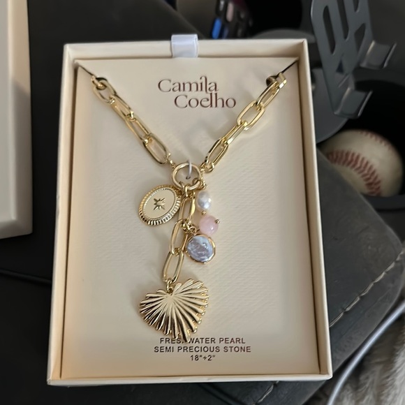 Camila Coelho Gold Necklace with Elegant Charms - Picture 1 of 4